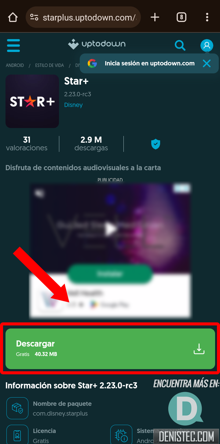 Descargar e instalar Star Plus en un Smart TV con Google Tv DenisTec